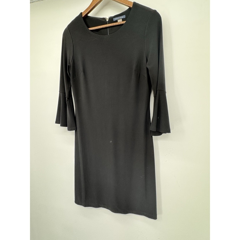 Black Tommy Hilfiger Dress Bell Sleeve Capsule Minimalist‎ Clean Girl Party - Picture 3 of 9